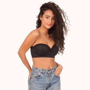 LIVELY No-Wire Strapless Bra Jet Black 34D